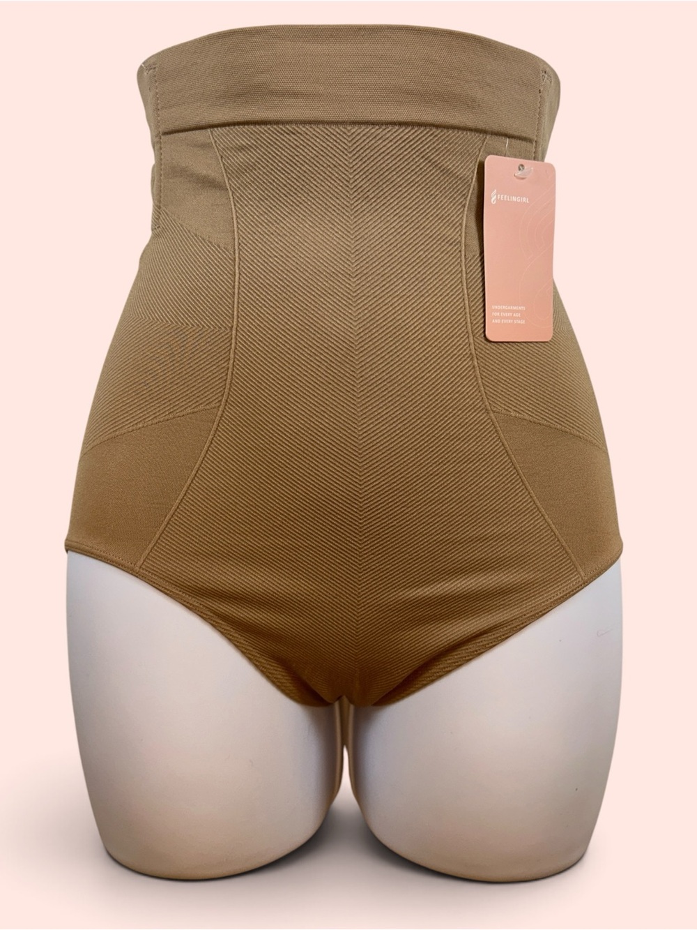Feelingirl NWT Size XS/S Beige High Waist Tummy Control Shapewear Brief